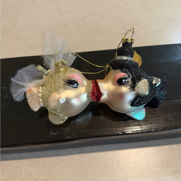 Katherine's Collection Glittery Fish Ornament with Gold and - Picture 2 of 15